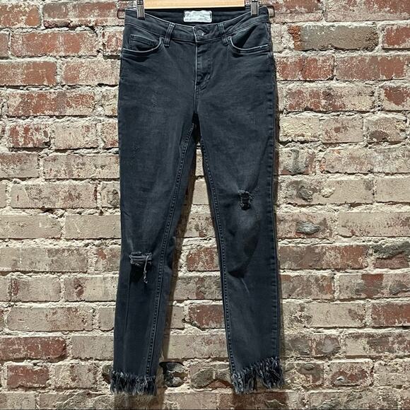 Free People Great Heights Frayed Jeans Size 24 - Picture 4 of 11